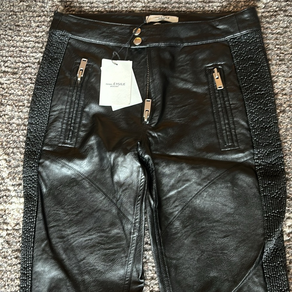 Isabel Étoile Marant Leather Moto Pants